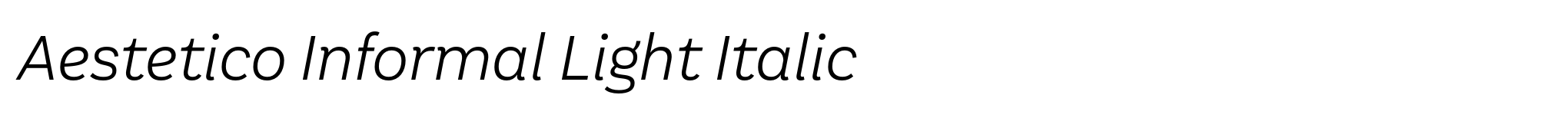 Aestetico Informal Light Italic image